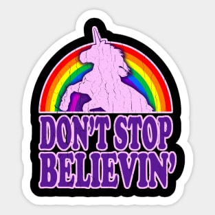 Vintage Unicorn (distressed look) Sticker